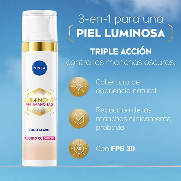 

Жидкость с антипятнистым цветом Luminious Antimanchas Nivea, цвет claro