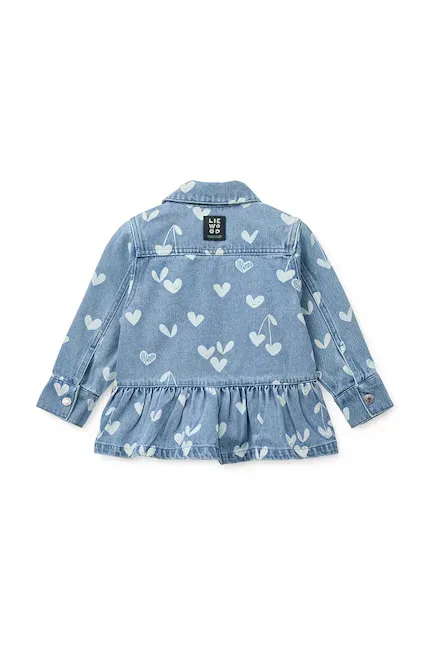 Куртка джинсовая принтованная Kenza Overshirt Liewood, синий — фото 3