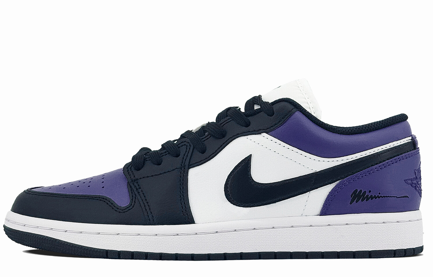 

Кроссовки Air Jordan 1 Vintage Basketball Shoes Women's Low-top Black/purple/white, черный