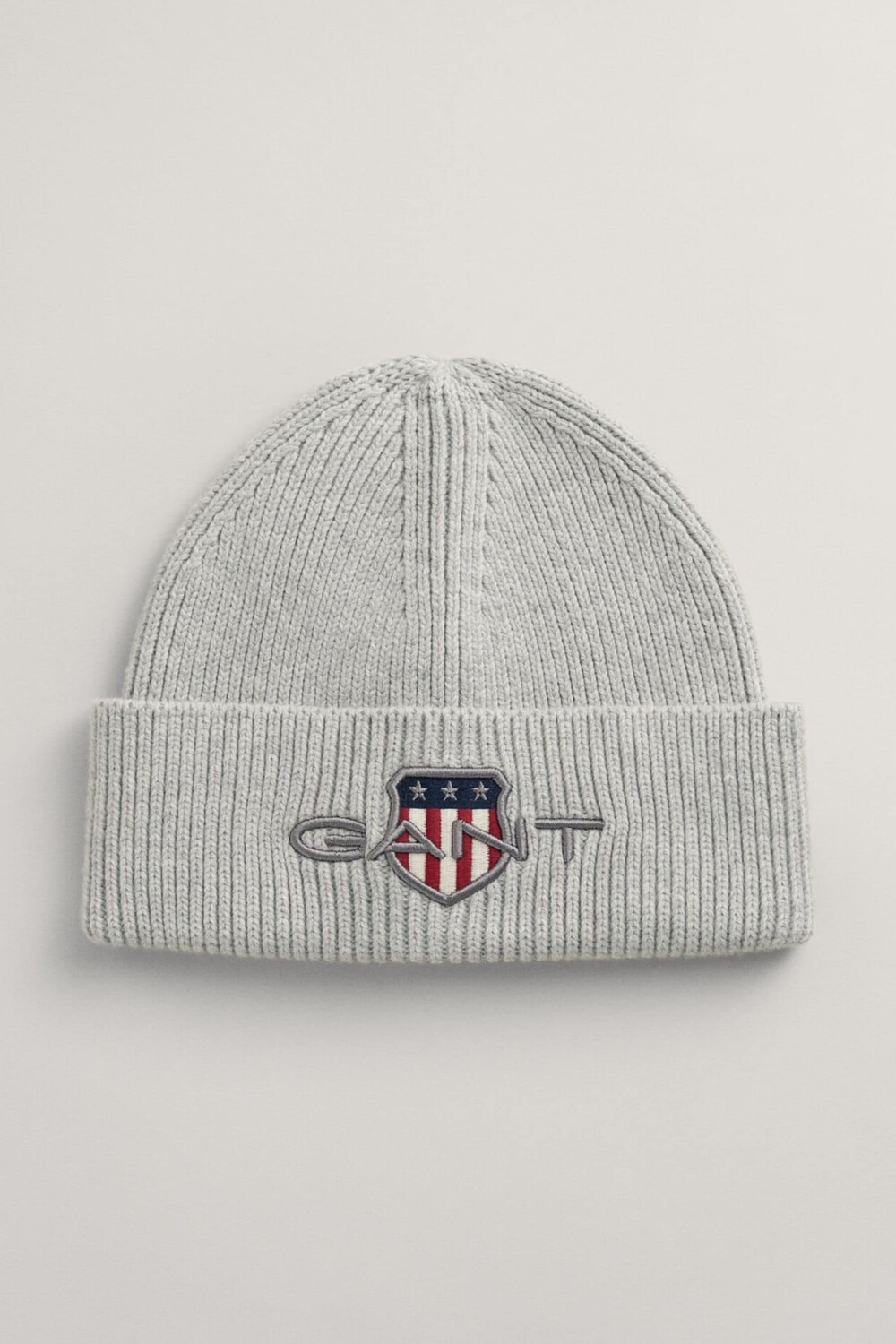 

Хлопковая шапка-щит с логотипом Gant, серый