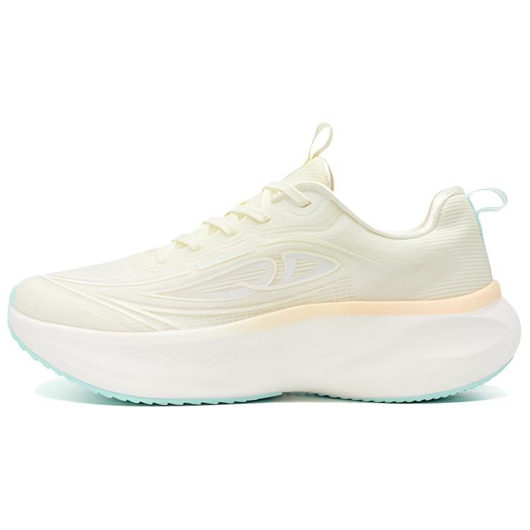 

QIAODAN Низкие повседневные кроссовки для бега Slip Resistant And Breathable, женские, белый желтый