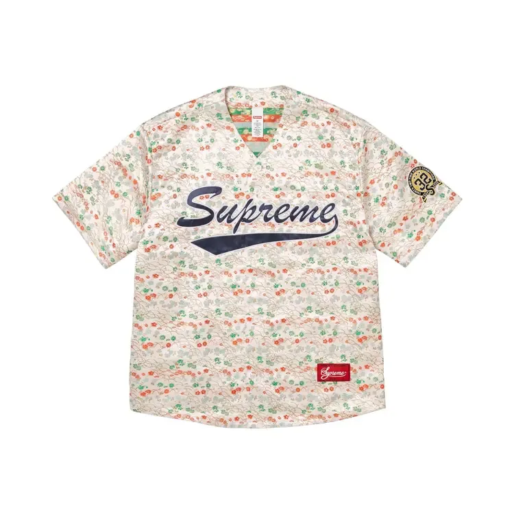 Трикотажная ткань Supreme Floral Jacquard Jersey, белый