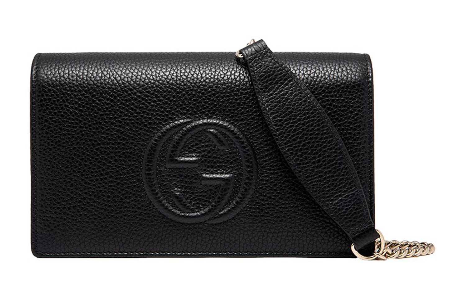 

Кожаный кошелёк Soho, Чёрная женская сумка через плечо, Сумка кроссбоди GUCCI