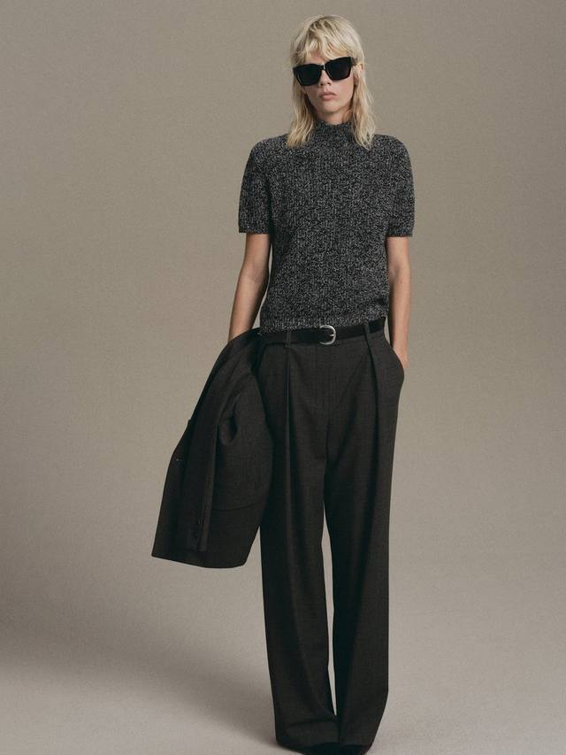 

Джемпер Moli с высоким воротником из хлопковой смеси Mango, Black