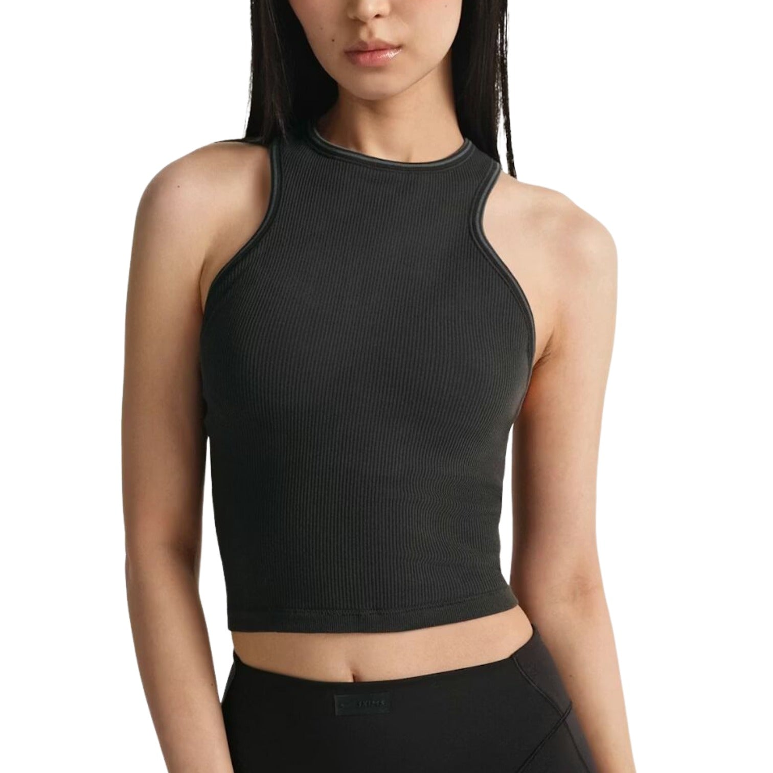 (WMNS) Nike x SKIMS Ribbed Seamless Racer Front Tank 'Obsidian' — фото 2