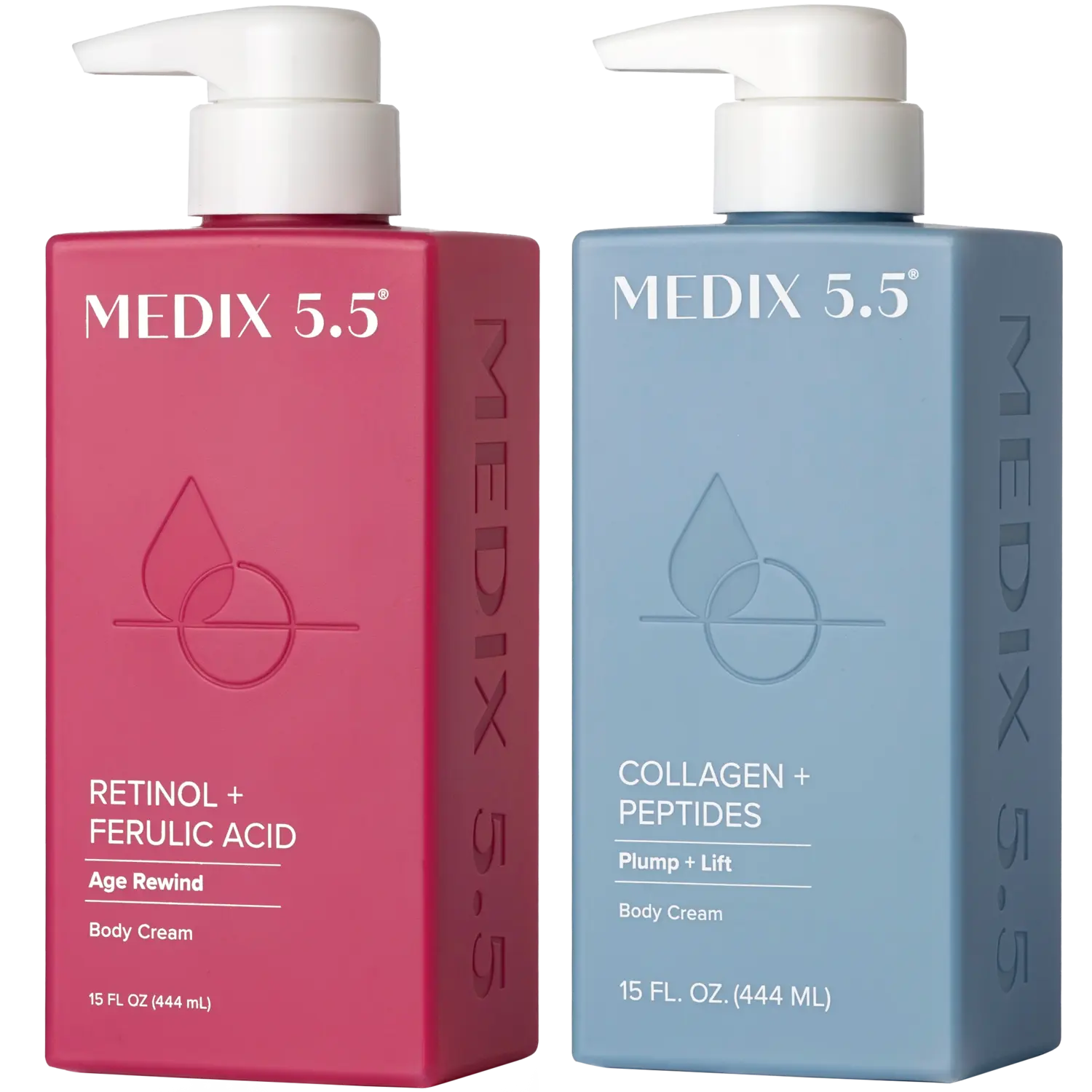 

Набор из 2 средств: лосьон для тела с ретинолом и увлажняющий крем для тела с коллагеном. Medix 5.5