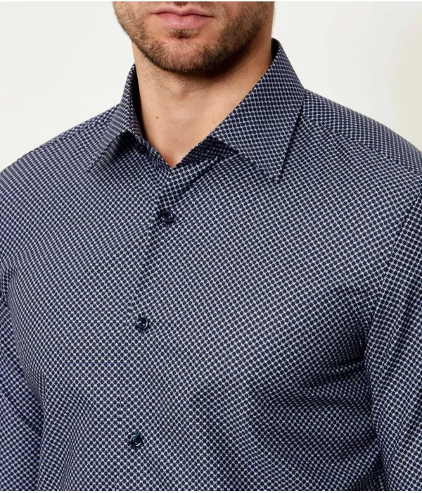Рубашка H-HANK-K-C1-261 slim fit Boss, темно-синий — фото 4