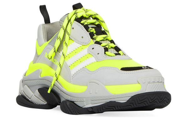 Кроссовки triple s x adidas 'fluo yellow' Balenciaga, желтый — фото 3