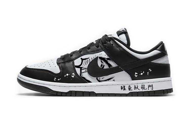 

Кроссовки Nike Dunk Skateboard Shoes Men Low-Top Black White, Черный, Кроссовки Nike Dunk Skateboard Shoes Men Low-Top Black White