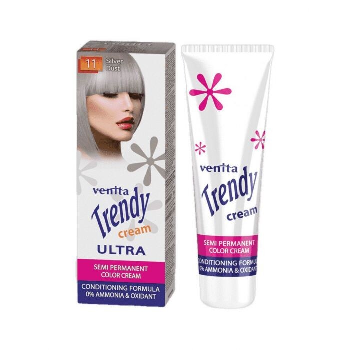 

Краска для волос Tinte Fantasia Coloración Semipermanente sin Amoniaco Venita, 11 Silver Dust