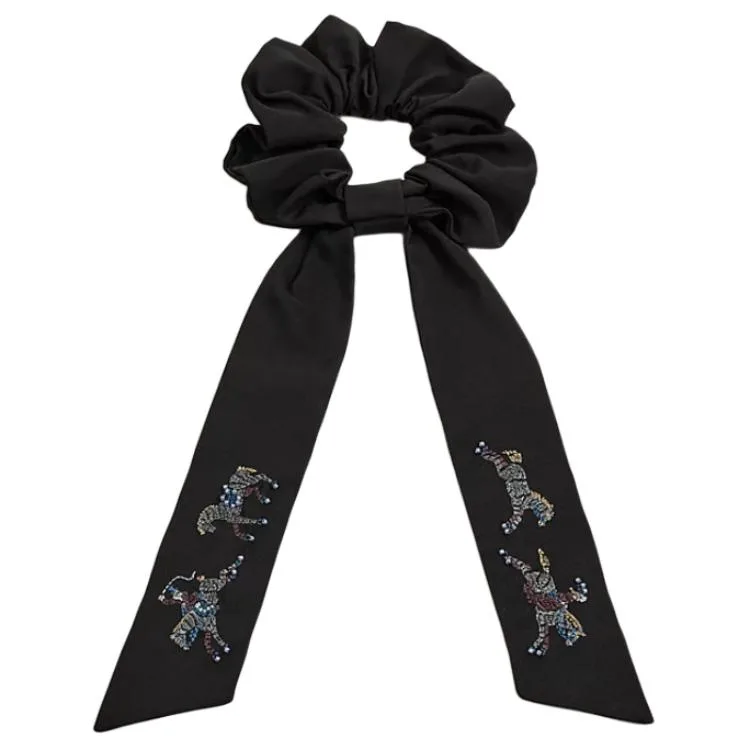 HERMES Резинка для волос Mulberry Silk Women's Black