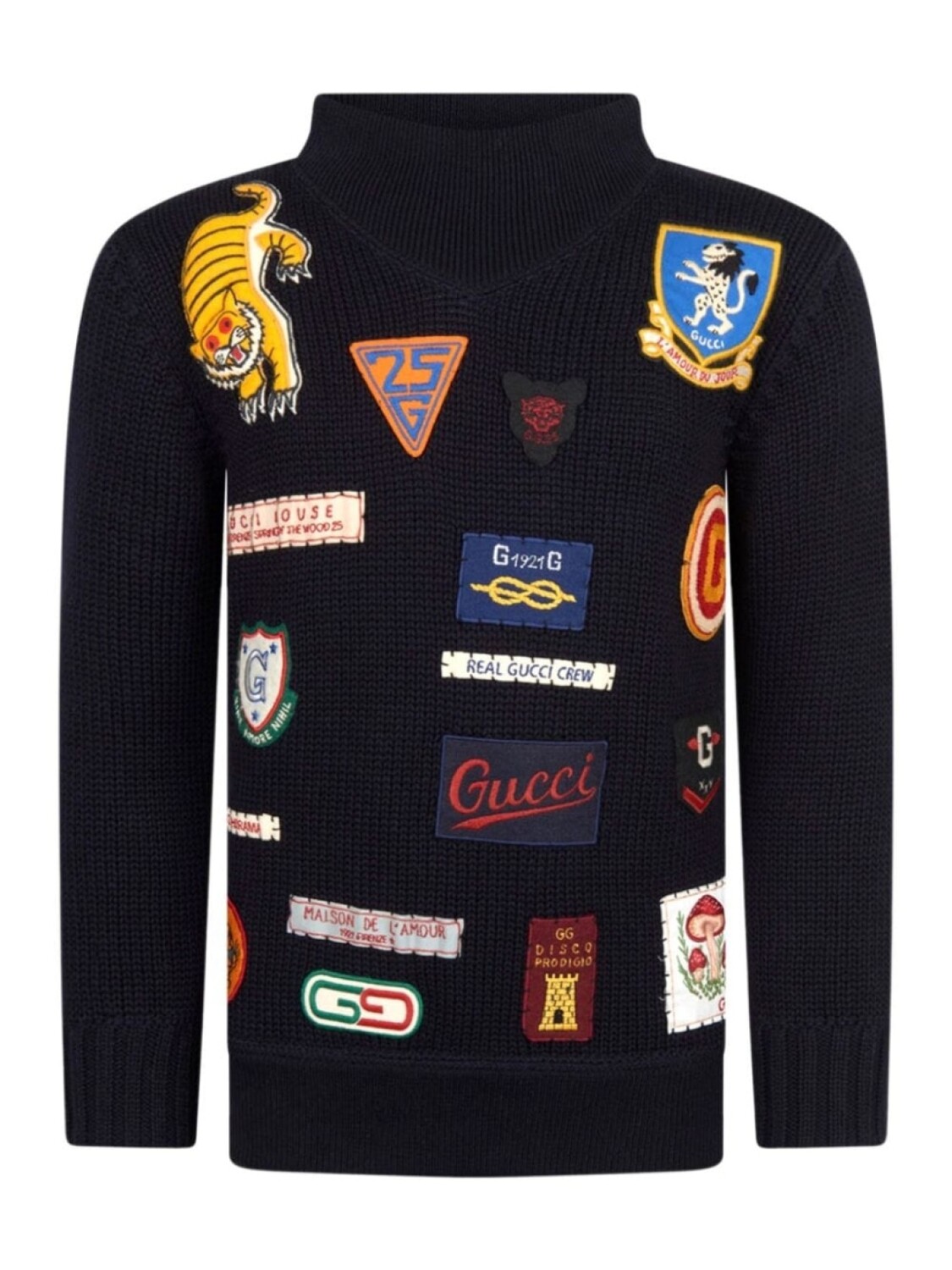 

Джемпер с аппликацией логотипа Gucci Kids, черный