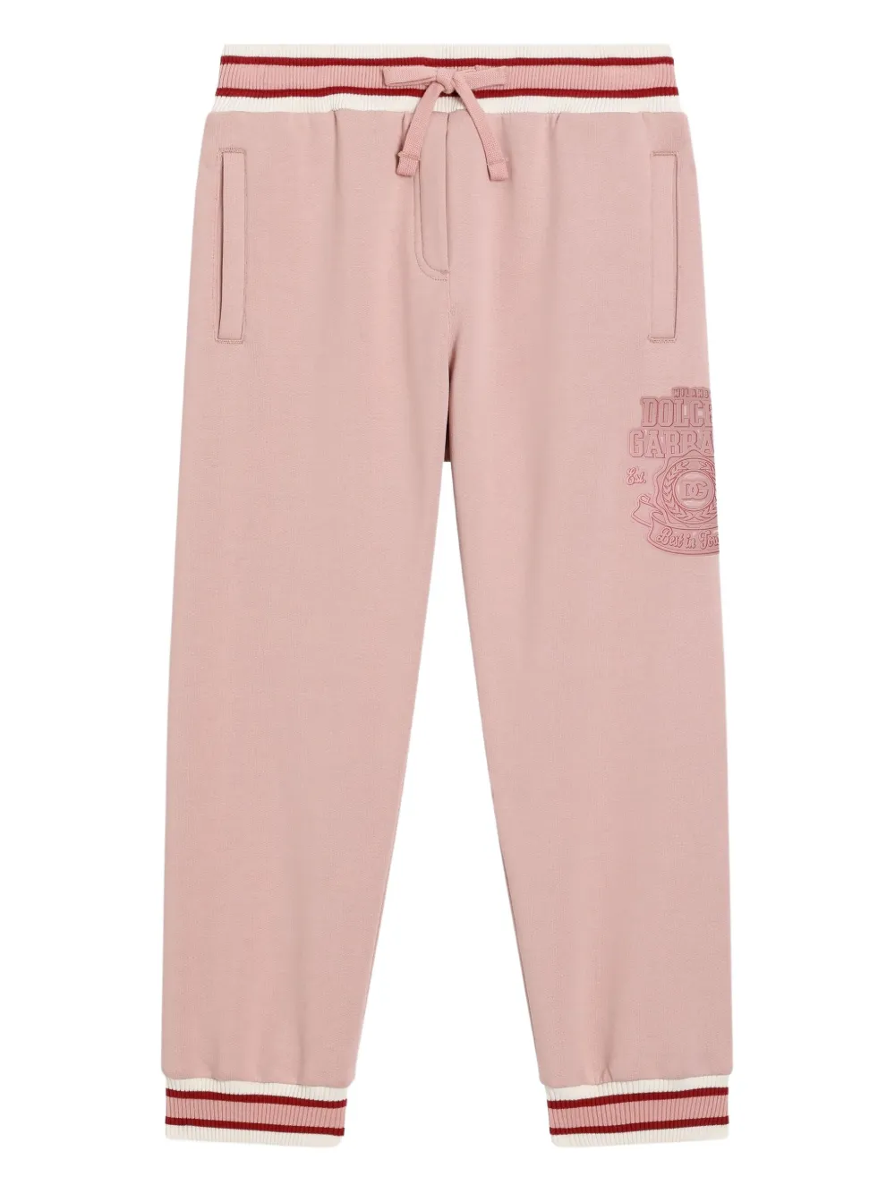 

Спортивные брюки с вышитым логотипом Dolce & Gabbana Kids, розовый