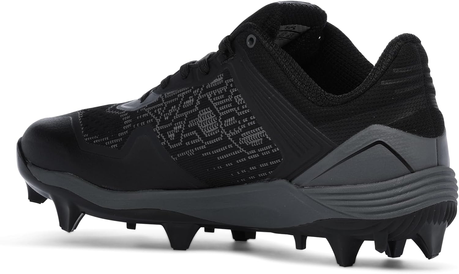 Мужские бутсы Boombah Viper Pureknit с литой подошвой - Status - Разные цвета - Разные размеры, черный/угольный — фото 2