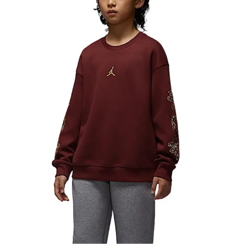 

Детский свитшот с круглым вырезом Moderate Jordan, темно team красный