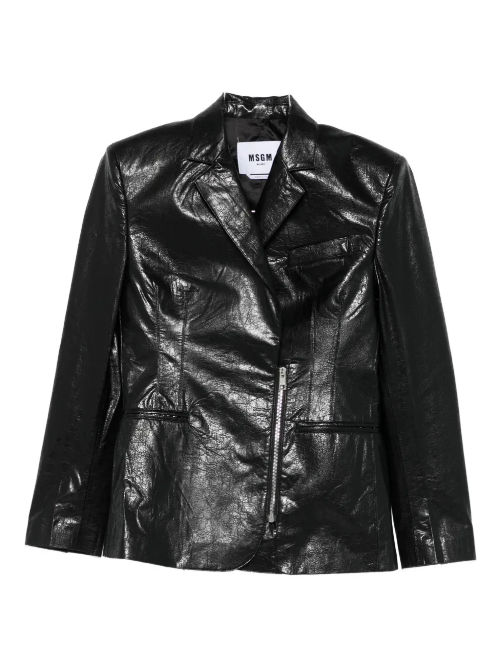 

Куртка с асимметричной застежкой-молнией MSGM, черный