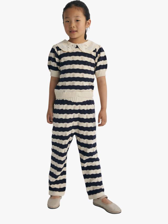 

Детские брюки Marina Cotton в полоску двух цветов The New Society, Navy