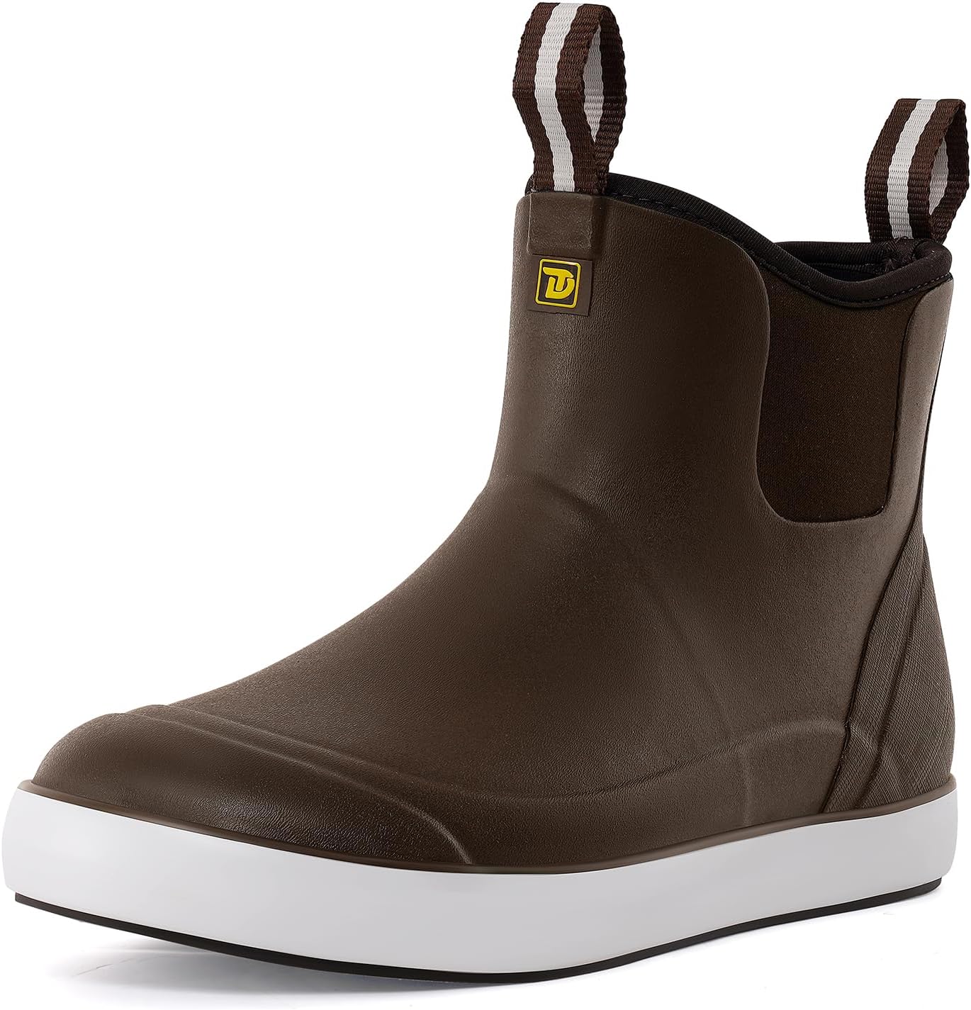 

Мужские водонепроницаемые утепленные ботинки Trudave, надежные резиновые ботинки до щиколотки с противоскользящей подошвой для рыбалки и лодочных прогулок, размеры 6-14, коричневый/болотный