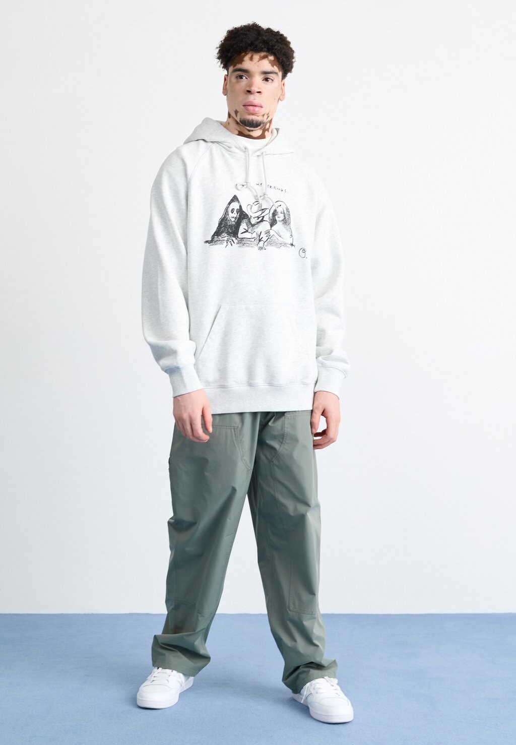 

Толстовка с капюшоном HOODED PEPE FRIENDS Carhartt WIP, серый