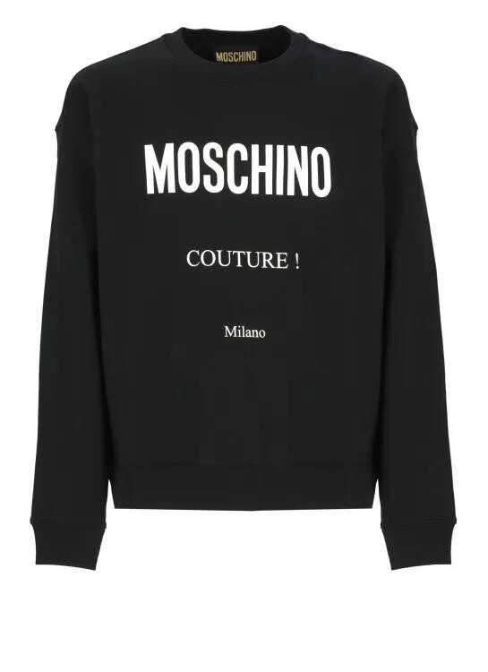 

Хлопковая толстовка с логотипом Moschino, черный