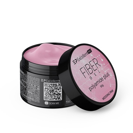 

Гель для укрепления волос Pro Fiber Gel Polyamide Plus Building Gel Wedding Pink 50 г Excellent Pro