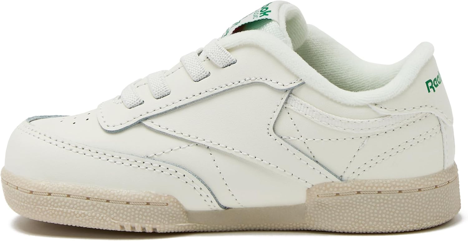 Кроссовки Reebok Club C для девочек и мальчиков, унисекс, для малышей, детей младшего или старшего возраста, Toddler Chalk/Glen Green — фото 3