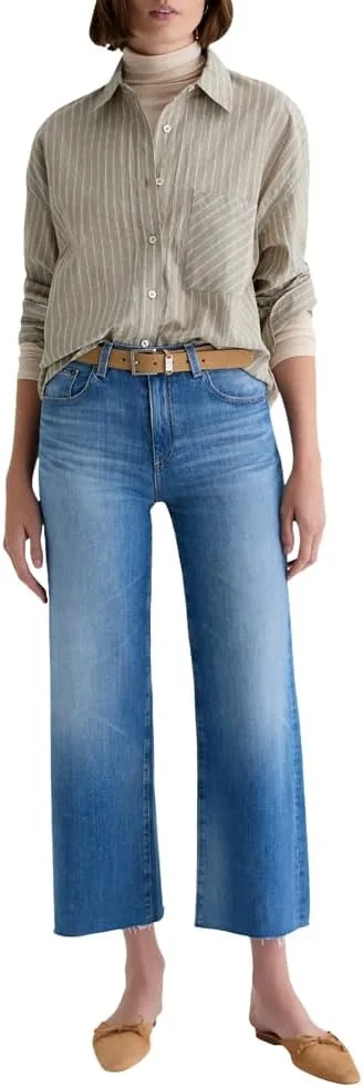 

AG Женские брюки Saige Mid Rise Wide Leg Crop