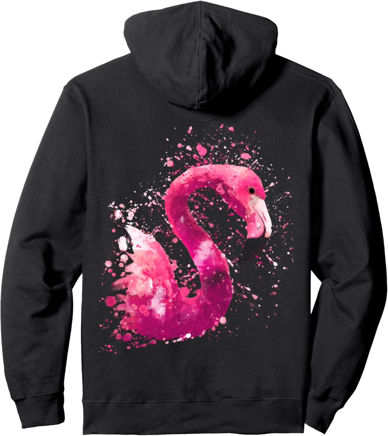 

Худи с рисунком птицы и животного в стиле акварели, розовый фламинго Dramabite