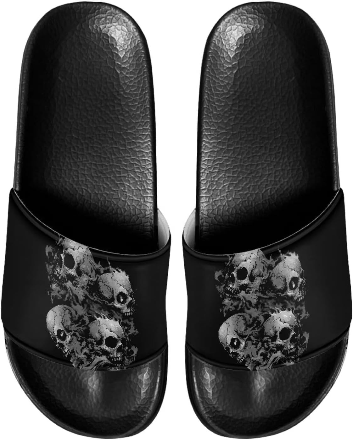 

Мужские шлепанцы с нескользящей подошвой, для ванной, быстросохнущие, легкие, подходят для душа, пляжа и повседневной прогулки Ocwfudsx, Skull