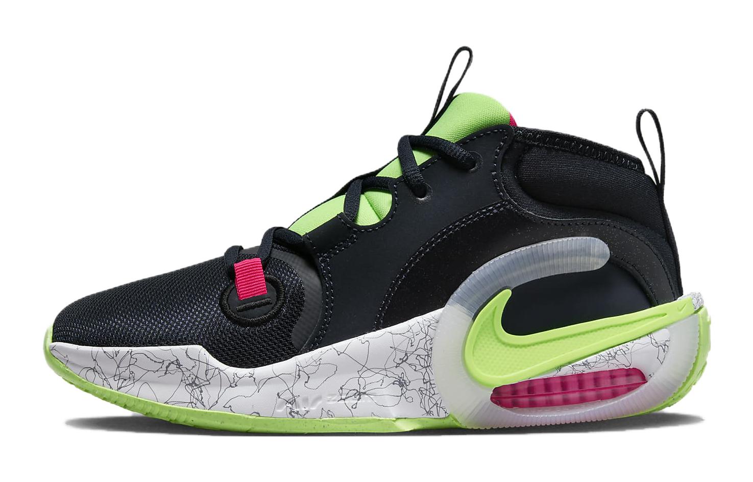 

Кроссовки Air Zoom Crossover 2 GS 'Dark Obsidian Lime Blast' Nike, черный/белый