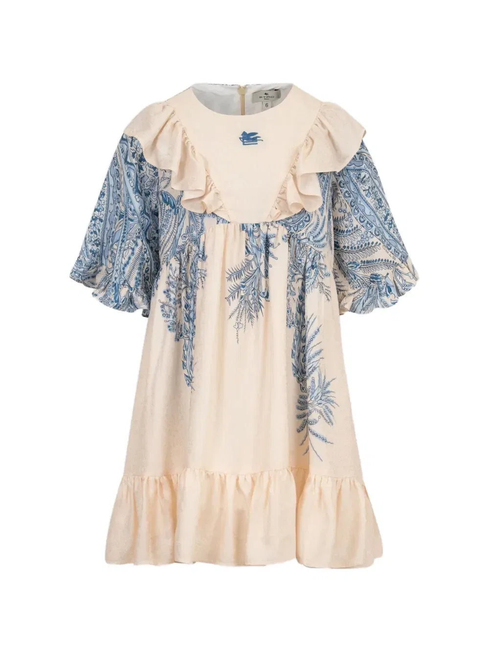 Платье с принтом пейсли Etro Kids, бежевый