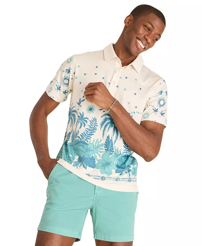 

Мужская поло The Scenic Route Performance Chubbies, белый