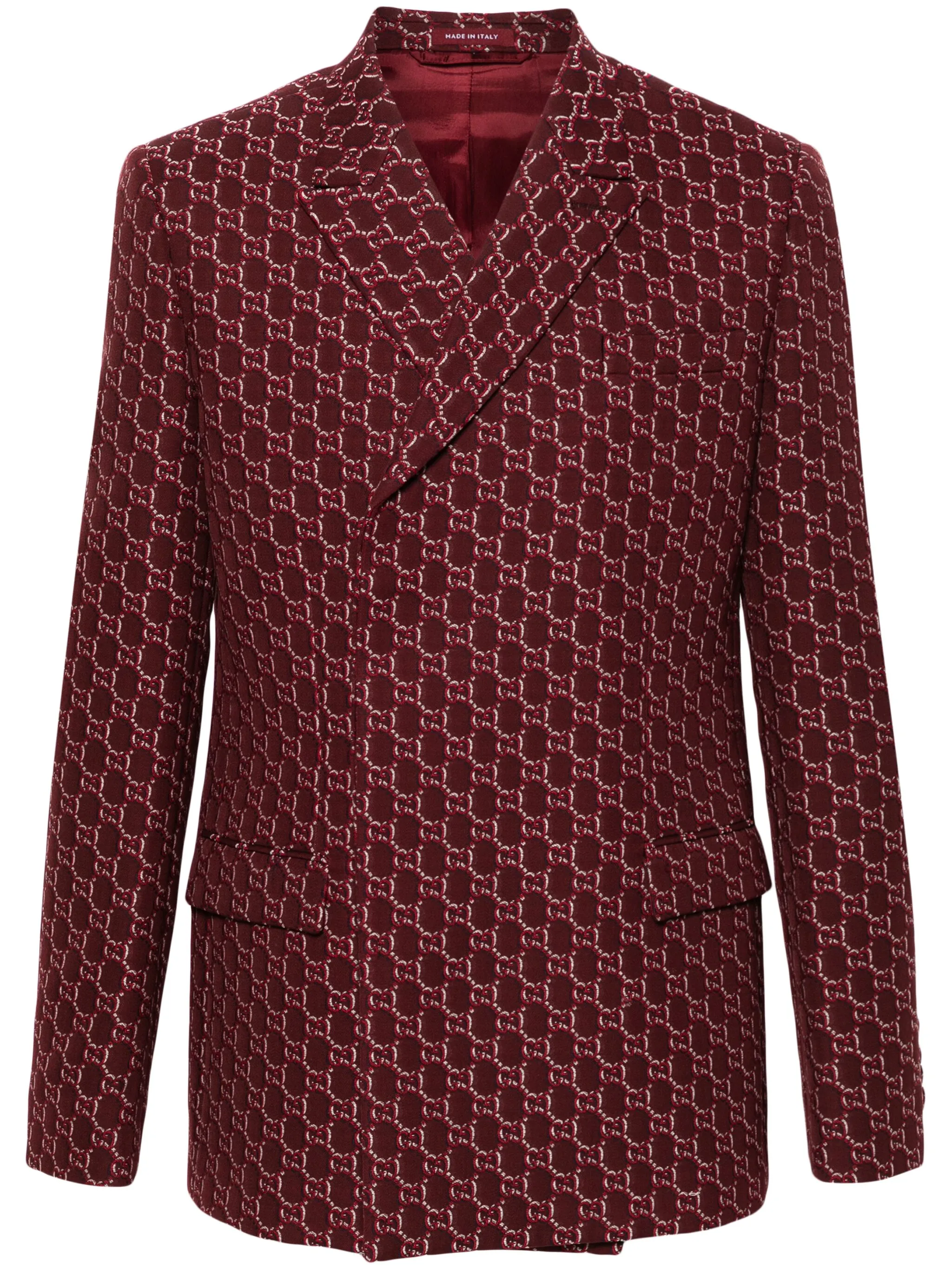 

Шерстяной пиджак GG Shadow Gucci, красный