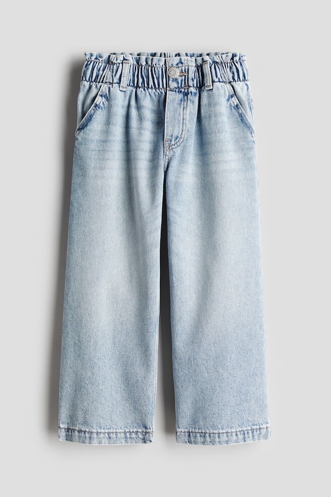 

Широкие джинсы из бумажного пакета H&M, синий