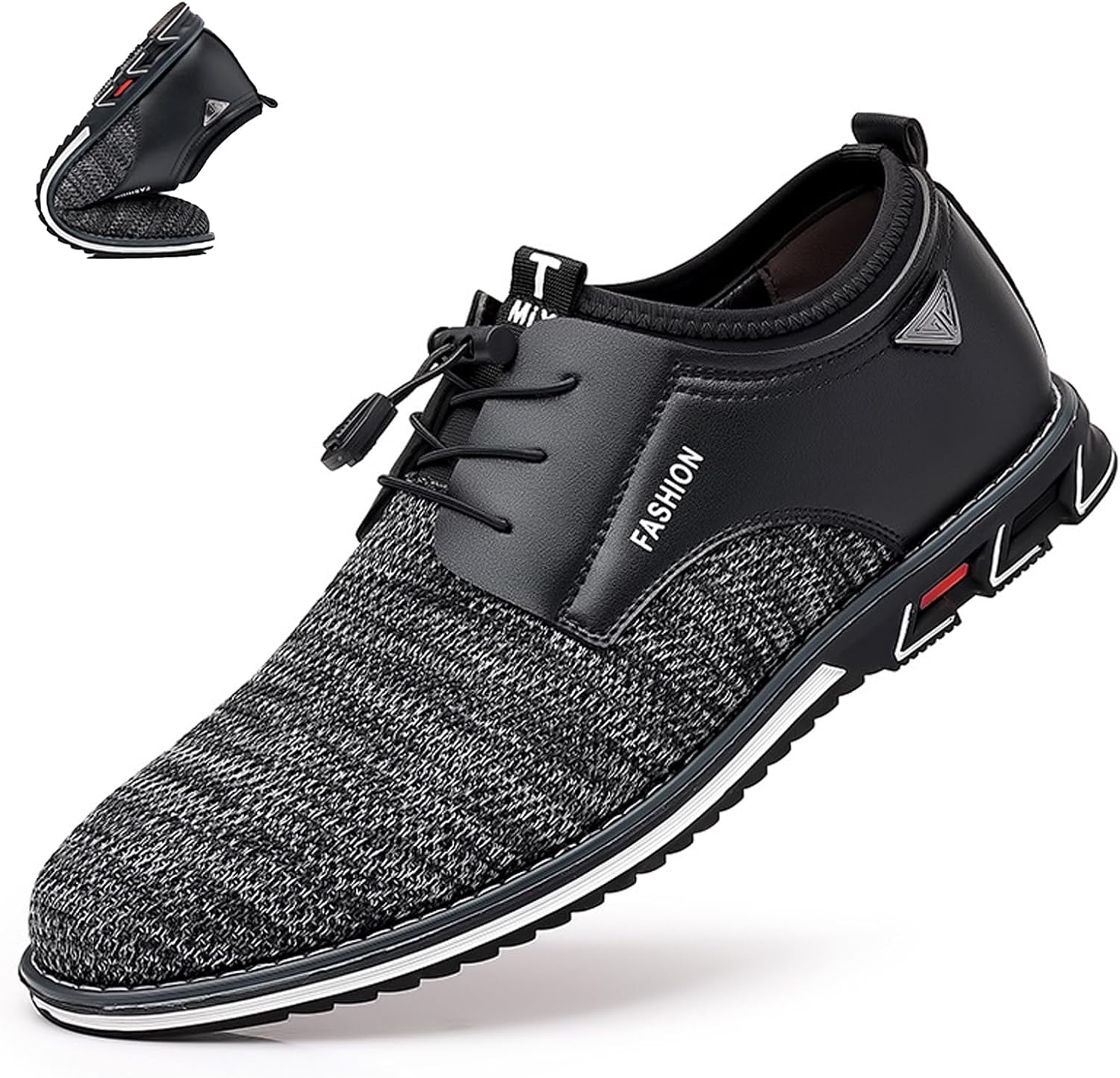 

Мужские вязаные оксфорды ортопедические кожаные туфли, деловые повседневные, роскошные, на шнуровке, офисные кроссовки, удобные для ходьбы и вождения лоферы Kctrfsj, черный