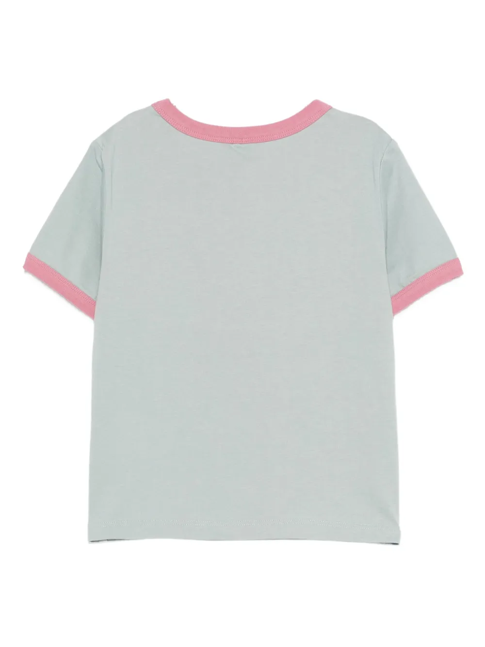 Футболка в стиле рингер с принтом птиц Stella McCartney Kids, зеленый — фото 2