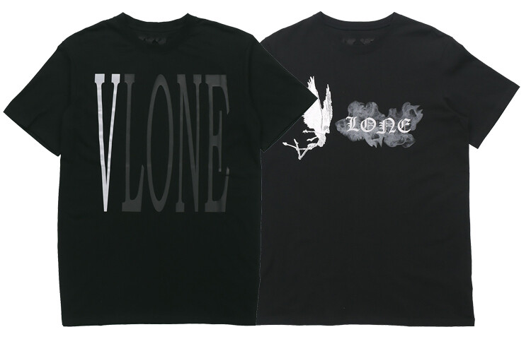 

Футболка Big Logo Series унисекс, комплект из 2 шт., черная Vlone, черный