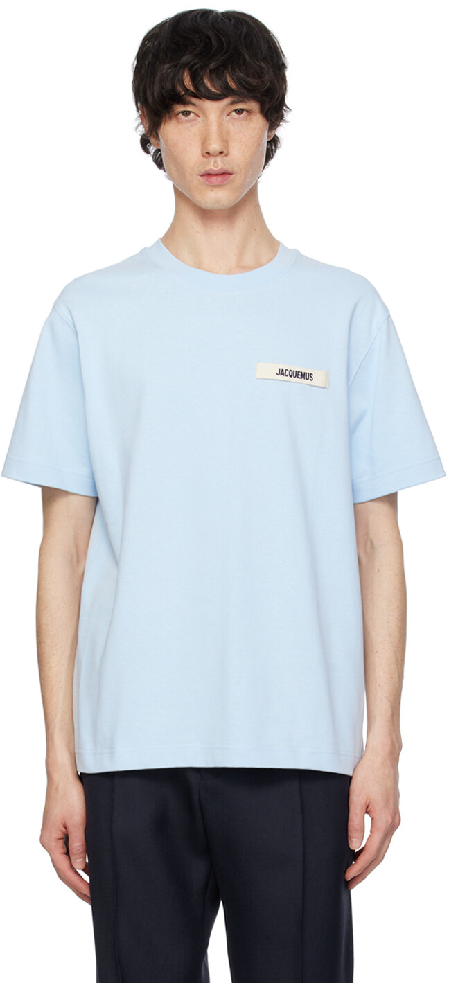 

Синяя футболка 'Le t-shirt Gros Grain' Jacquemus, цвет Light blue