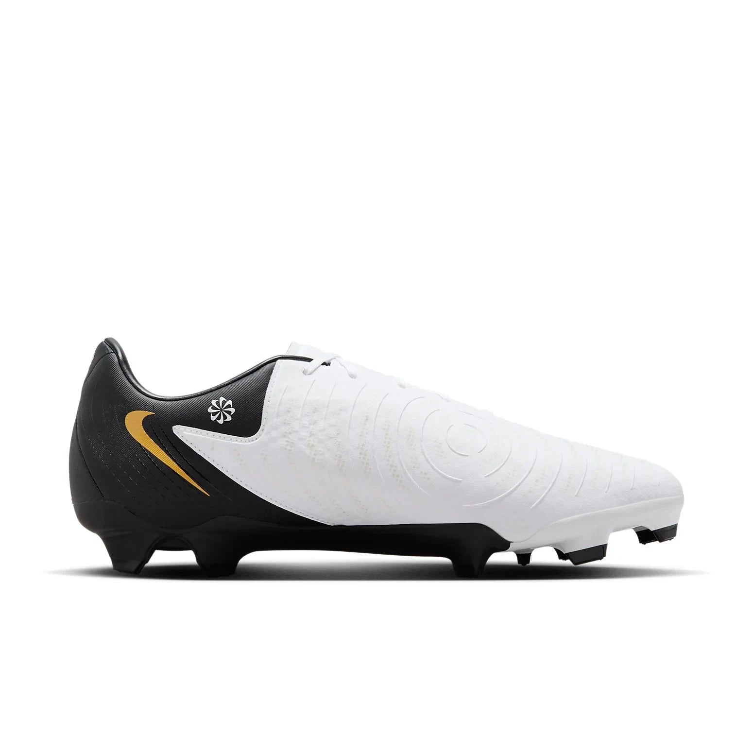 Футбольные бутсы Nike Phantom GX 2 Academy MG FD6723-100 унисекс, белые с черными вставками, NIN554 — фото 2