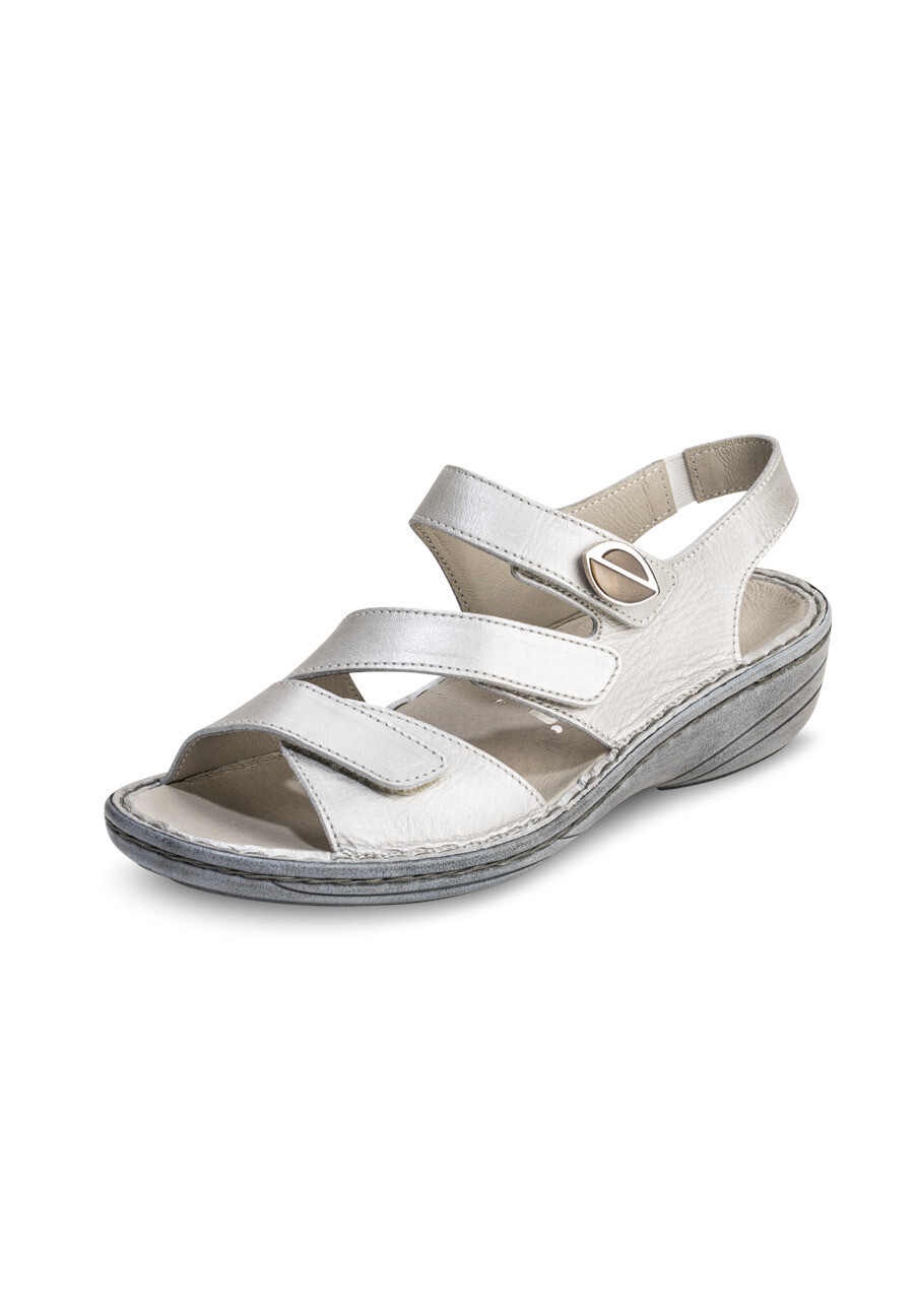 Сандалии VITAFORM Softnappaleder, цвет offwhite/metallic