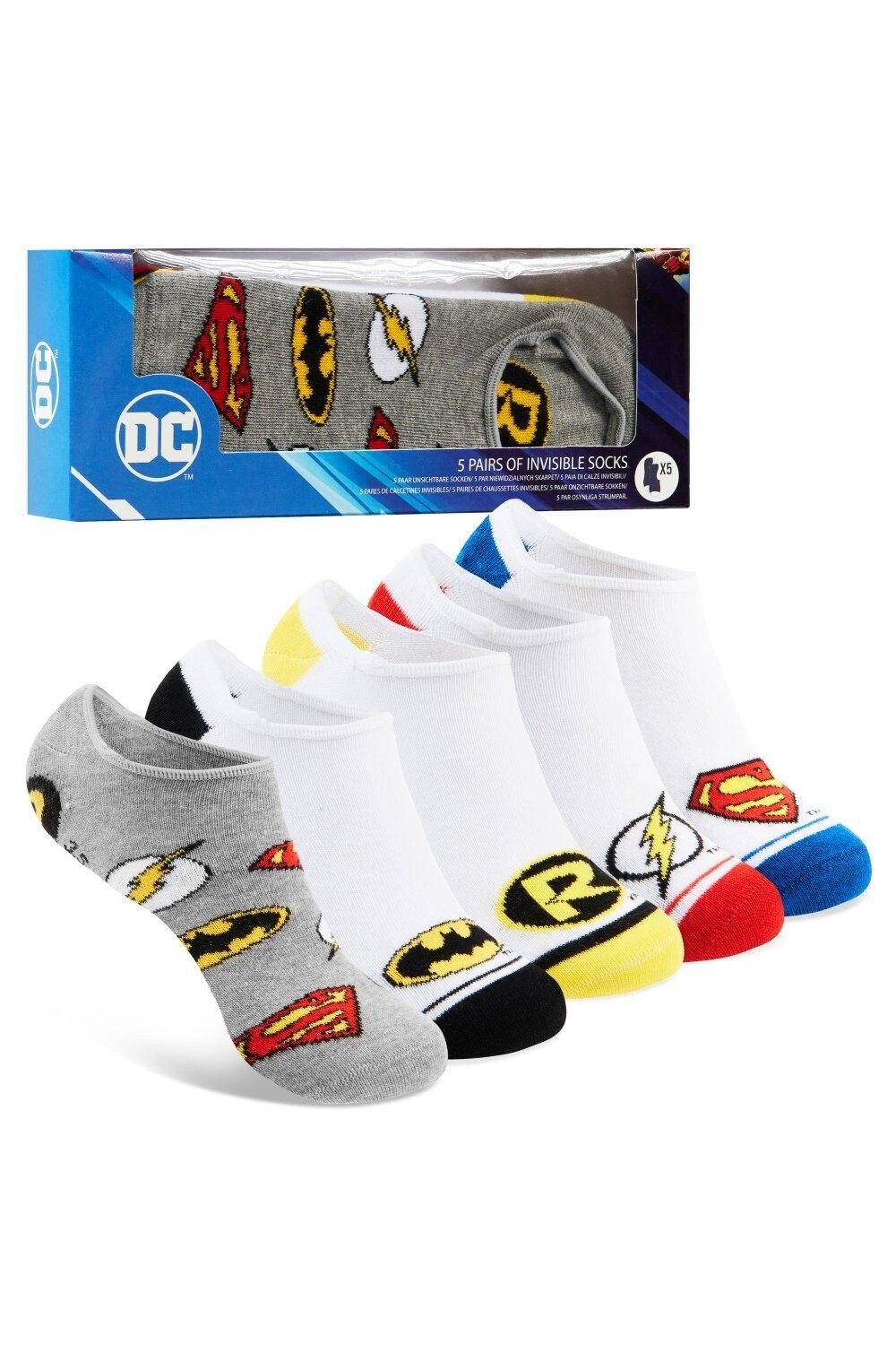 

Невидимые носки, набор из 5 шт. DC Comics, белый