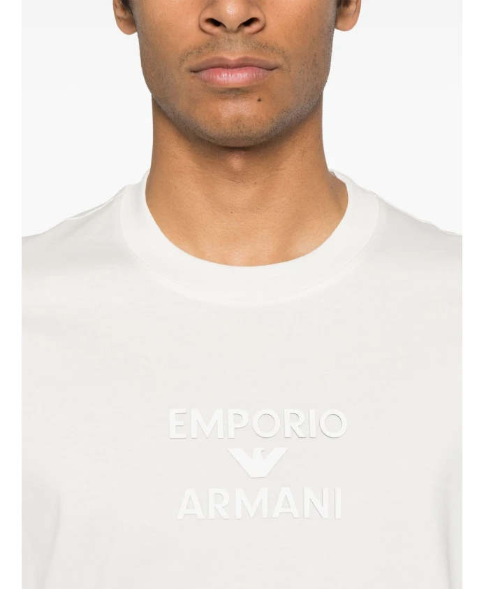 Белые футболки и поло с круглым вырезом. Emporio Armani, белый — фото 2