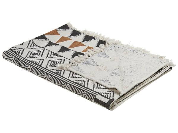 

Одеяло Beliani PRODATUR, 130x1x180 см цвет beige/schwarz/multicolor/senfgelb/gelb