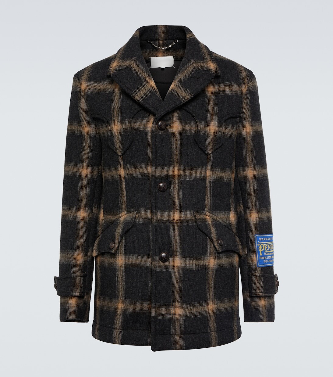 

Клетчатая куртка из коллаборации с Pendleton Maison Margiela, черный