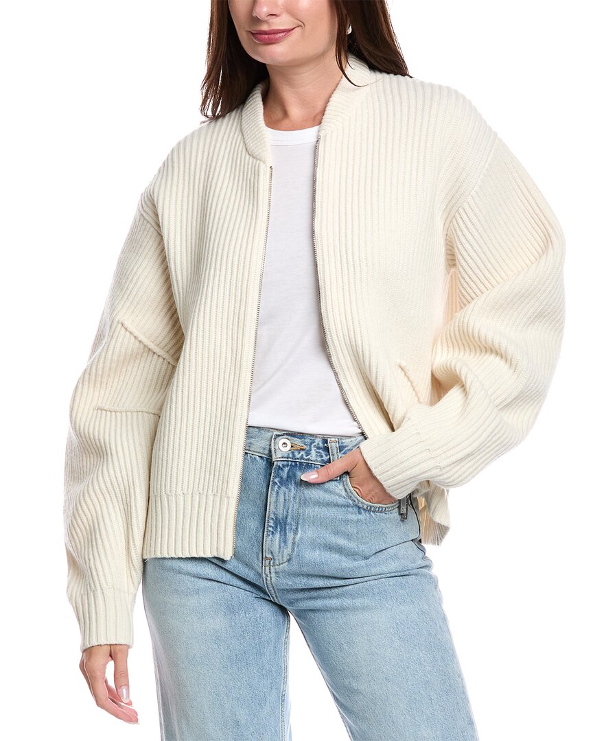 

Helmut Lang Кардиган из шерстяной смеси Apex, белый