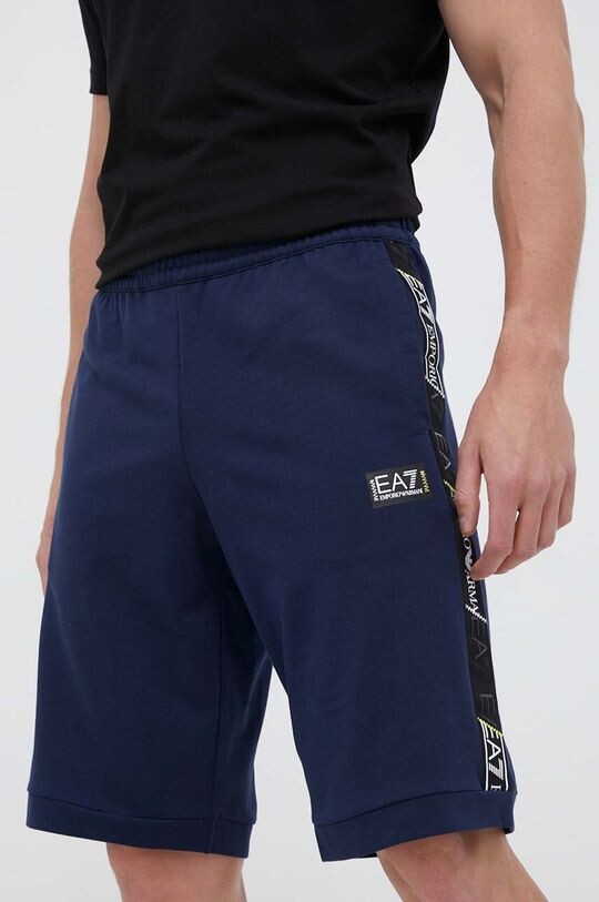 

Хлопковые шорты EA7 Emporio Armani, темно-синий