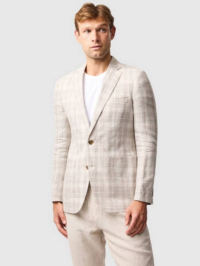 

Строгий пиджак Waverly Park из льна приталенного кроя Rodd & Gunn, Oatmeal