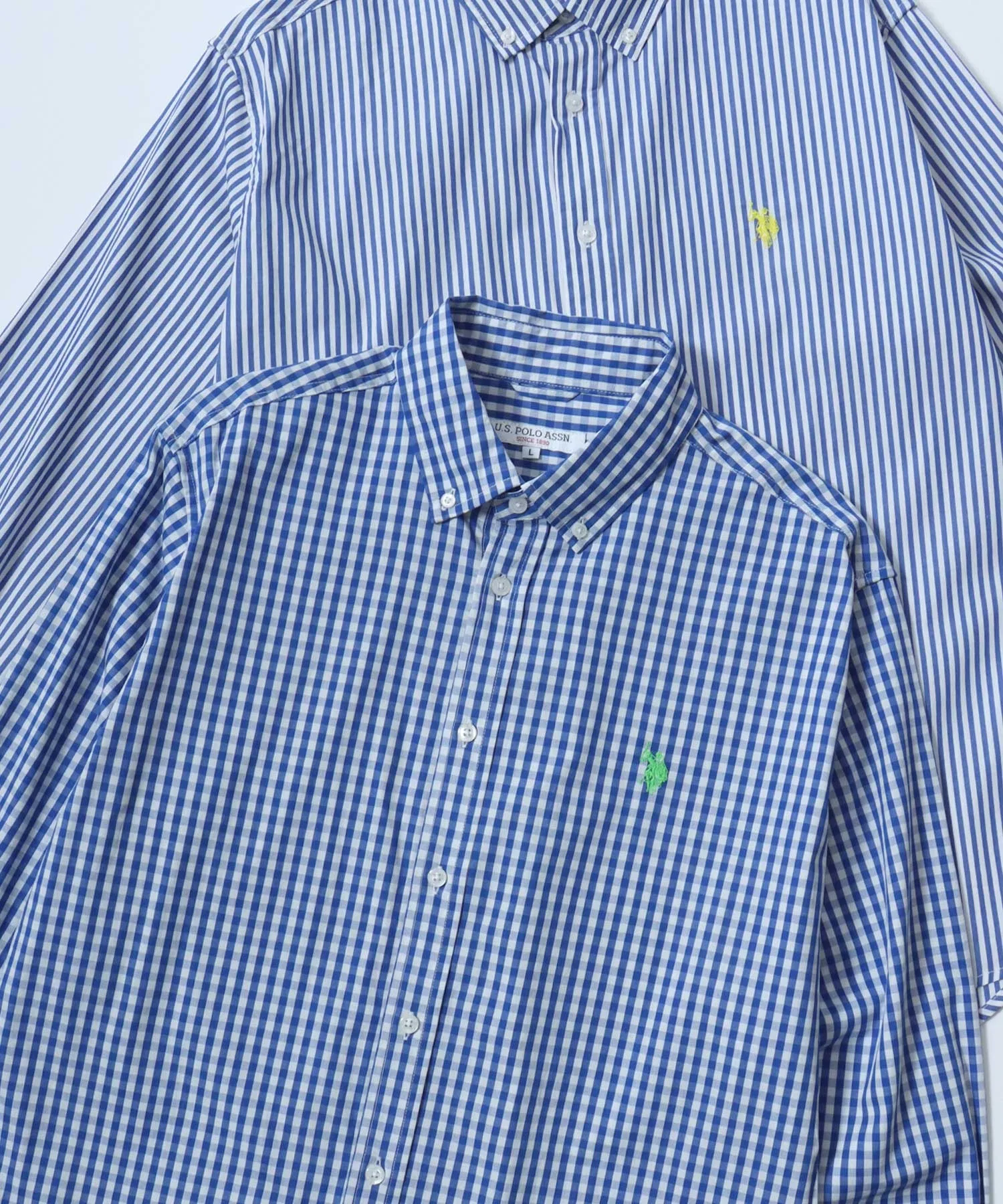 Унисекс рубашка Broad Denim U.S. POLO ASSN. с логотипом, тёмно-синяя