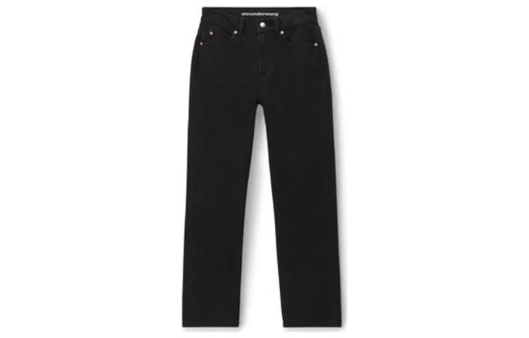 Джинсы женские black moderate straight fit Alexander Wang
