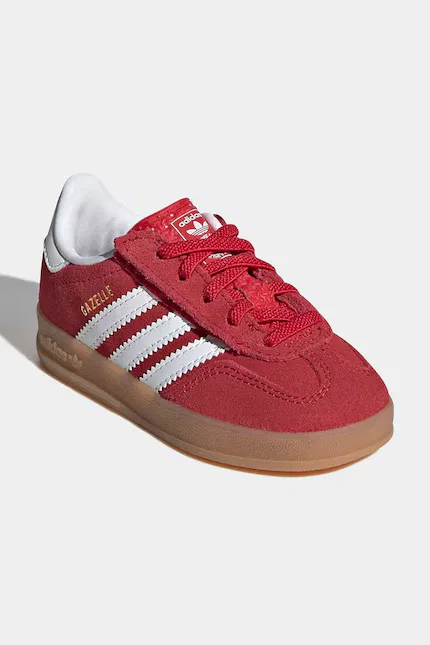 Кроссовки замшевые GAZELLE INDOOR Adidas Originals, красный — фото 2